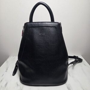 Matt & Nat Black Vegan Leather Chanda Backpack